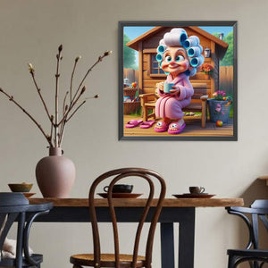 Warm Grandma 40*40CM(Canvas) Full Round Drill Diamond Painting
