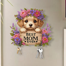 Load image into Gallery viewer, Dog Theme Wood DIY Diamond Painting Hooks Home Decor Craft Kit for Wall Decor
