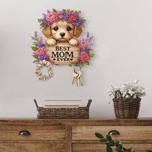Load image into Gallery viewer, Dog Theme Wood DIY Diamond Painting Hooks Home Decor Craft Kit for Wall Decor
