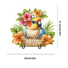 Load image into Gallery viewer, Parrot Theme Wood DIY Diamond Painting Hooks Home Decor Craft Kit for Wall Decor

