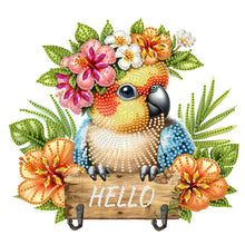 Load image into Gallery viewer, Parrot Theme Wood DIY Diamond Painting Hooks Home Decor Craft Kit for Wall Decor
