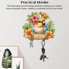 Load image into Gallery viewer, Parrot Theme Wood DIY Diamond Painting Hooks Home Decor Craft Kit for Wall Decor
