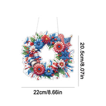 Load image into Gallery viewer, Acrylic Special Shape Independence Day 5DDIY Diamond Painting Wreath Kit
