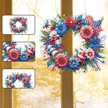 Load image into Gallery viewer, Acrylic Special Shape Independence Day 5DDIY Diamond Painting Wreath Kit
