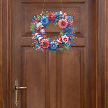 Load image into Gallery viewer, Acrylic Special Shape Independence Day 5DDIY Diamond Painting Wreath Kit
