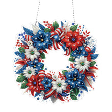 Load image into Gallery viewer, Acrylic Special Shape Independence Day 5DDIY Diamond Painting Wreath Kit
