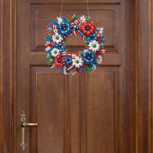 Load image into Gallery viewer, Acrylic Special Shape Independence Day 5DDIY Diamond Painting Wreath Kit
