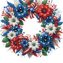 Load image into Gallery viewer, Acrylic Special Shape Independence Day 5DDIY Diamond Painting Wreath Kit
