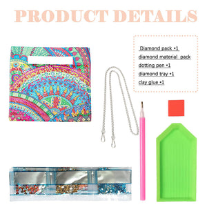 Double Sided Special Shaped Mandala Pattern DIY Diamond Painting Shoulder Purse