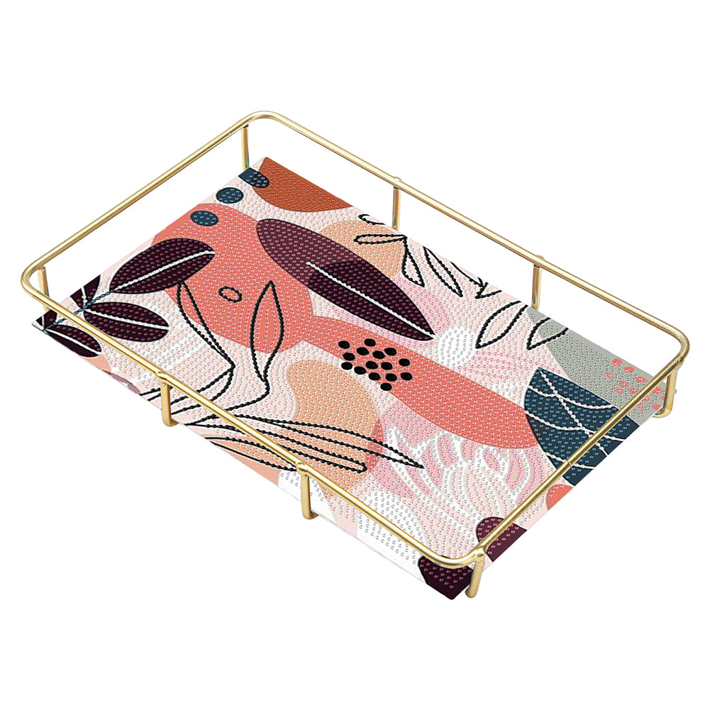 Acrylic Special Shaped Leaf Pattern 5D Diamond Painting Tray Art Craft Decor