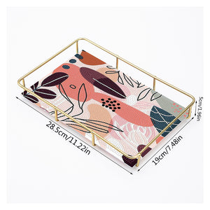 Acrylic Special Shaped Leaf Pattern 5D Diamond Painting Tray Art Craft Decor
