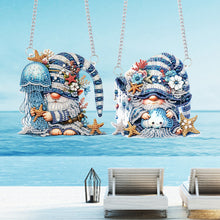 Load image into Gallery viewer, 2Pcs 2D/Flat DIY Ocean Goblin Diamond Art Pendant DIY Home Decor Hanging Charm
