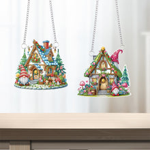 Load image into Gallery viewer, 2Pcs 2D/Flat DIY Mushroom Goblin Diamond Art Pendant DIY Home Hanging Decor
