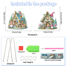 Load image into Gallery viewer, 2Pcs 2D/Flat DIY Mushroom Goblin Diamond Art Pendant DIY Home Hanging Decor
