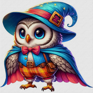 Huancan - Halloween Owl - 25*25CM 18CT 2 Stamped Cross Stitch