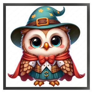 Huancan - Halloween Owl - 25*25CM 18CT 2 Stamped Cross Stitch