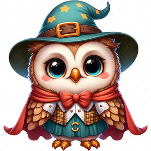 Huancan - Halloween Owl - 25*25CM 18CT 2 Stamped Cross Stitch