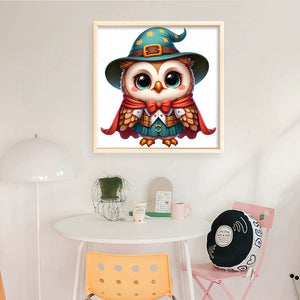 Huancan - Halloween Owl - 25*25CM 18CT 2 Stamped Cross Stitch