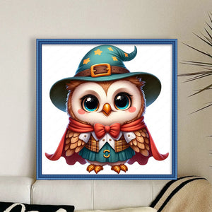Huancan - Halloween Owl - 25*25CM 18CT 2 Stamped Cross Stitch