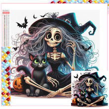 Load image into Gallery viewer, Halloween Skeleton Witch 30*30CM(Picture) Full Square Drill Diamond Painting
