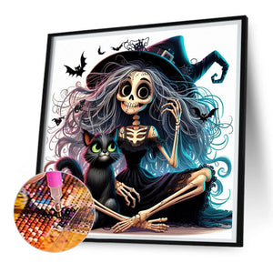 Halloween Skeleton Witch 30*30CM(Picture) Full Square Drill Diamond Painting