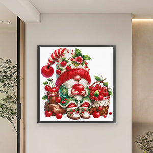 Spring Brand - Cherry Gnome - 77*77CM 11CT 3 Stamped Cross Stitch