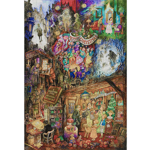 Huancan - Christmas Carnival - 60*90CM 18CT 2 Stamped Cross Stitch