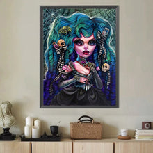 Load image into Gallery viewer, Spooky Spider Girl With Big Eyes 40*50CM(Canvas) Full Round Drill Diamond Painting
