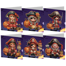 Load image into Gallery viewer, 6PCS DIY Halloween Diamond Art Greeting Cards Congratulations Cards &amp; Gifts
