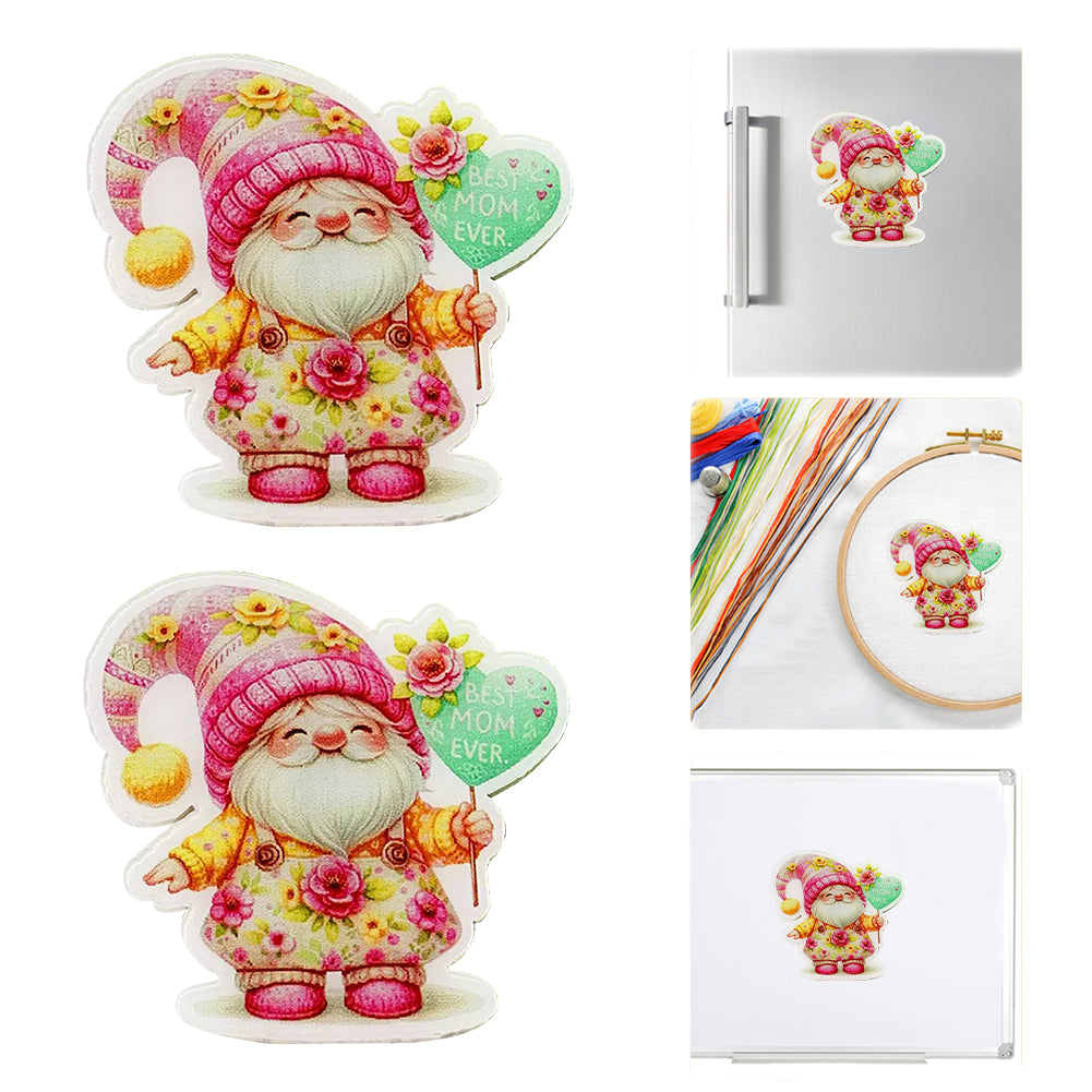 Acrylic Cross Stitch Needle Minder Dwarf Letter Aesthetic Fridge Magnets