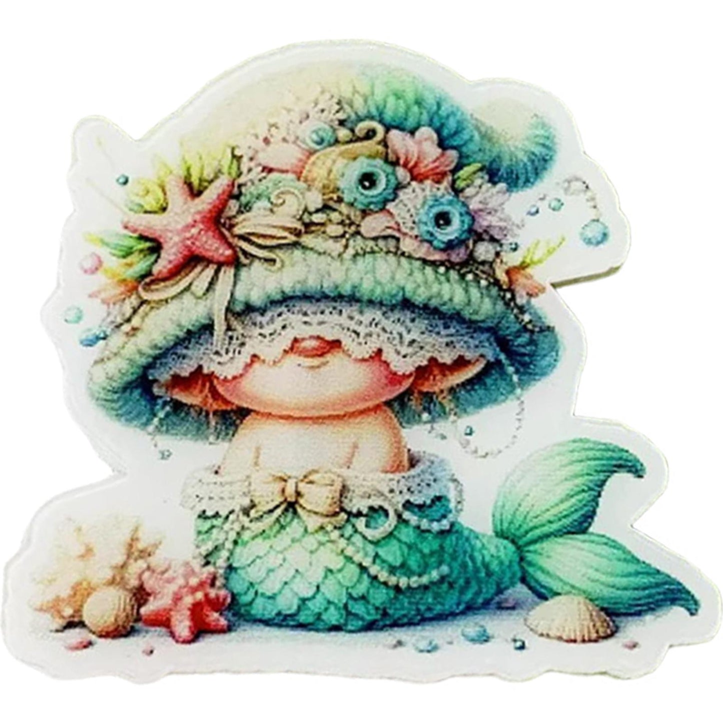 Acrylic Cross Stitch Needle Minder Dwarf Mermaid Aesthetic Fridge Magnets
