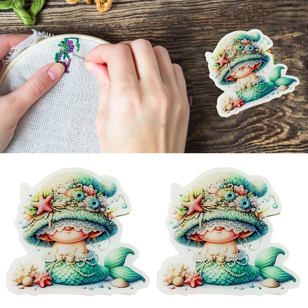 Acrylic Cross Stitch Needle Minder Dwarf Mermaid Aesthetic Fridge Magnets