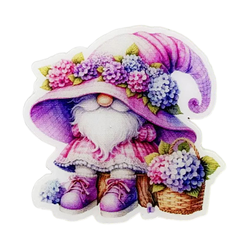 Acrylic Cross Stitch Needle Minder | Dwarf Hydrangea Basket Cute Fridge Magnet for Embroidery Needlework