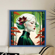Load image into Gallery viewer, Huancan - Silver-Haired Girl - 40*40CM 14CT 2 Stamped Cross Stitch

