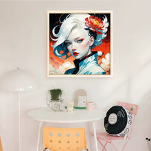 Load image into Gallery viewer, Huancan - Silver-Haired Girl - 40*40CM 14CT 2 Stamped Cross Stitch
