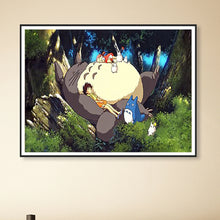 Load image into Gallery viewer, Sleeping Totoro 50*40CM(Canvas) Full Round Drill Diamond Painting
