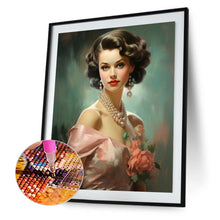 Load image into Gallery viewer, Retro Girl 40*50CM(Canvas) Full Round Drill Diamond Painting
