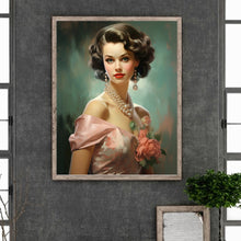 Load image into Gallery viewer, Retro Girl 40*50CM(Canvas) Full Round Drill Diamond Painting
