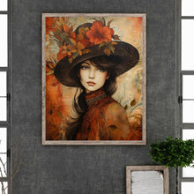 Load image into Gallery viewer, Victorian Girl With Autumn Maple Leaves 40*50CM(Canvas) Full Round Drill Diamond Painting
