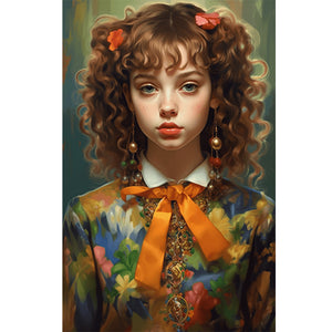 Fantasy Fashion Poster Girl 40*60CM(Canvas) Full Round Drill Diamond Painting