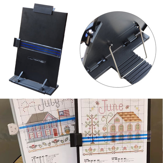 Folding Knitting Pattern Chart Holder for Bead Jewelry Making Supplies(Black)