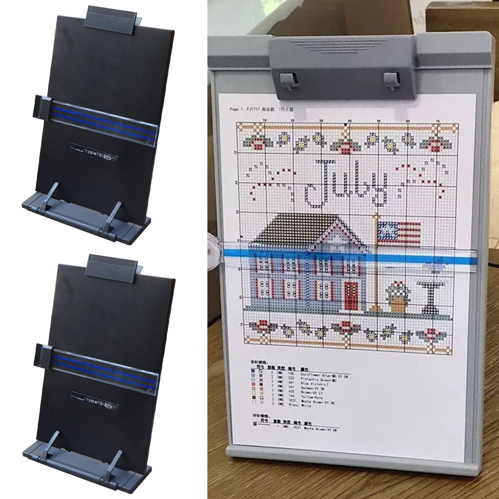 Folding Knitting Pattern Chart Holder for Bead Jewelry Making Supplies(Black)