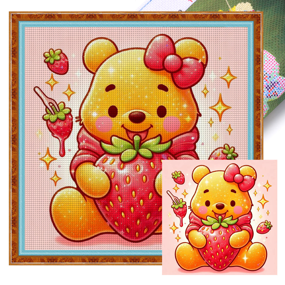 Huancan - Disney Winnie The Pooh - 50*50CM 9CT 4 Stamped Cross Stitch