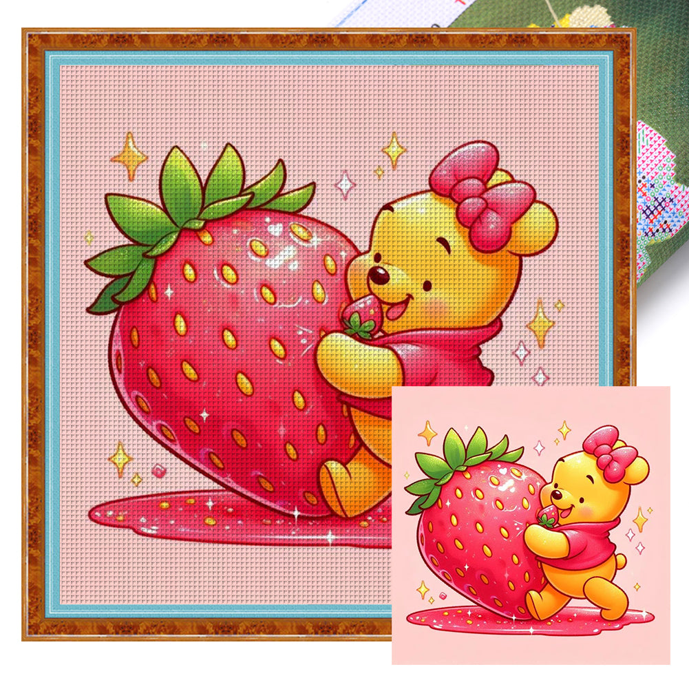 Huancan - Disney Winnie The Pooh - 50*50CM 9CT 4 Stamped Cross Stitch