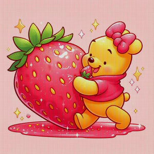 Huancan - Disney Winnie The Pooh - 50*50CM 9CT 4 Stamped Cross Stitch