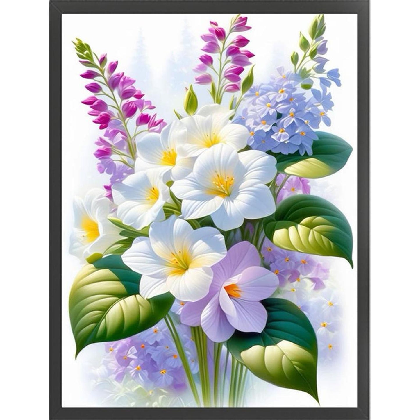 Fresh Flowers - Full 11CT Stamped Cross Stitch 30x40CM - Yishu