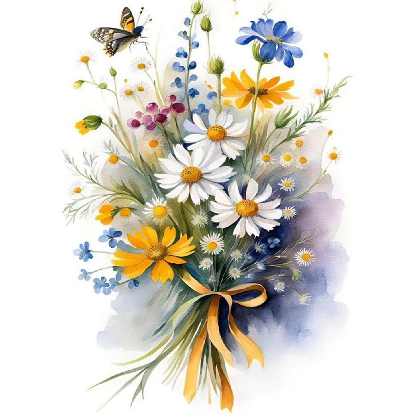 Daisy - Full 11CT Stamped Cross Stitch 30x40CM - Yishu