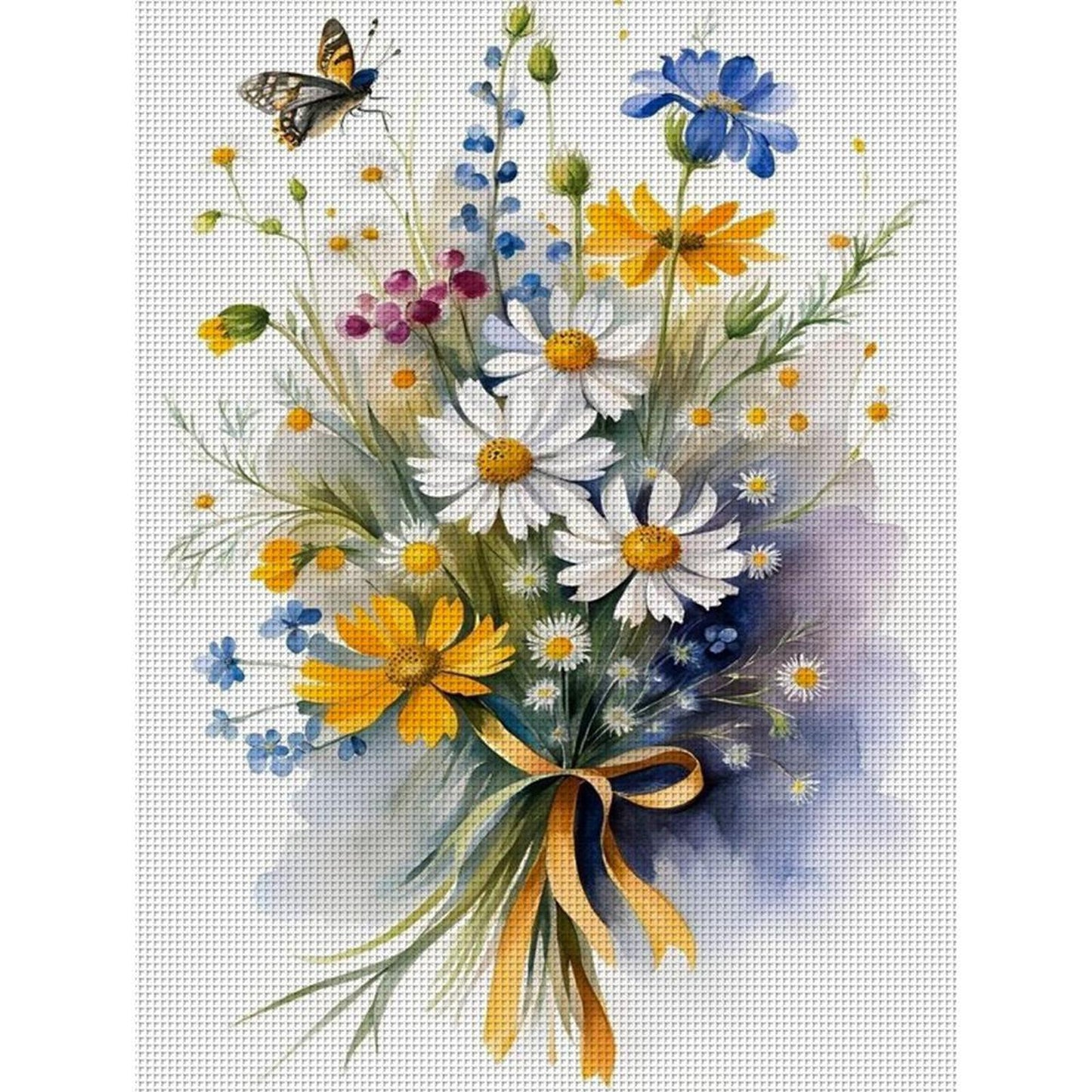 Daisy - Full 11CT Stamped Cross Stitch 30x40CM - Yishu