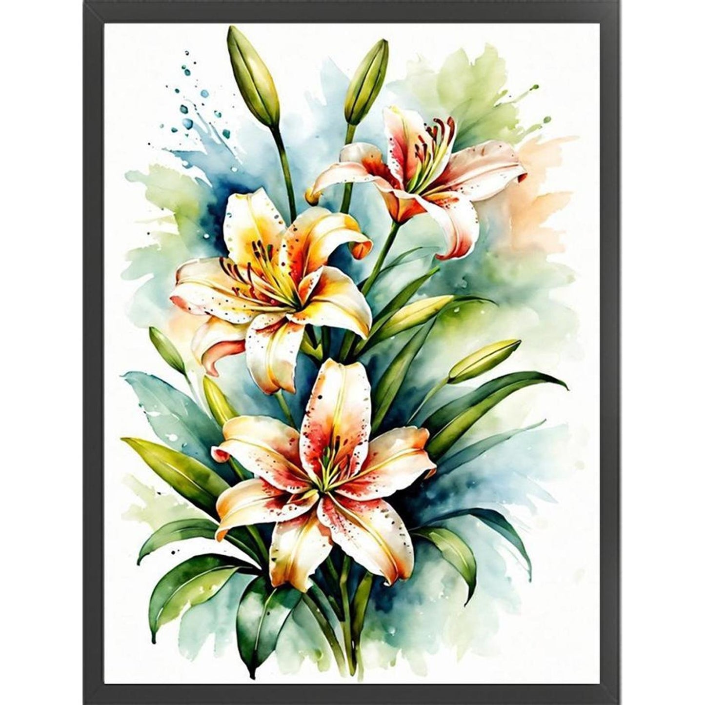 Lily - Full 11CT Stamped Cross Stitch 30x40CM - Yishu