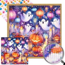 Load image into Gallery viewer, Halloween Ghost Lantern Festival 40*40CM(Picture) Full Round Drill Diamond Painting
